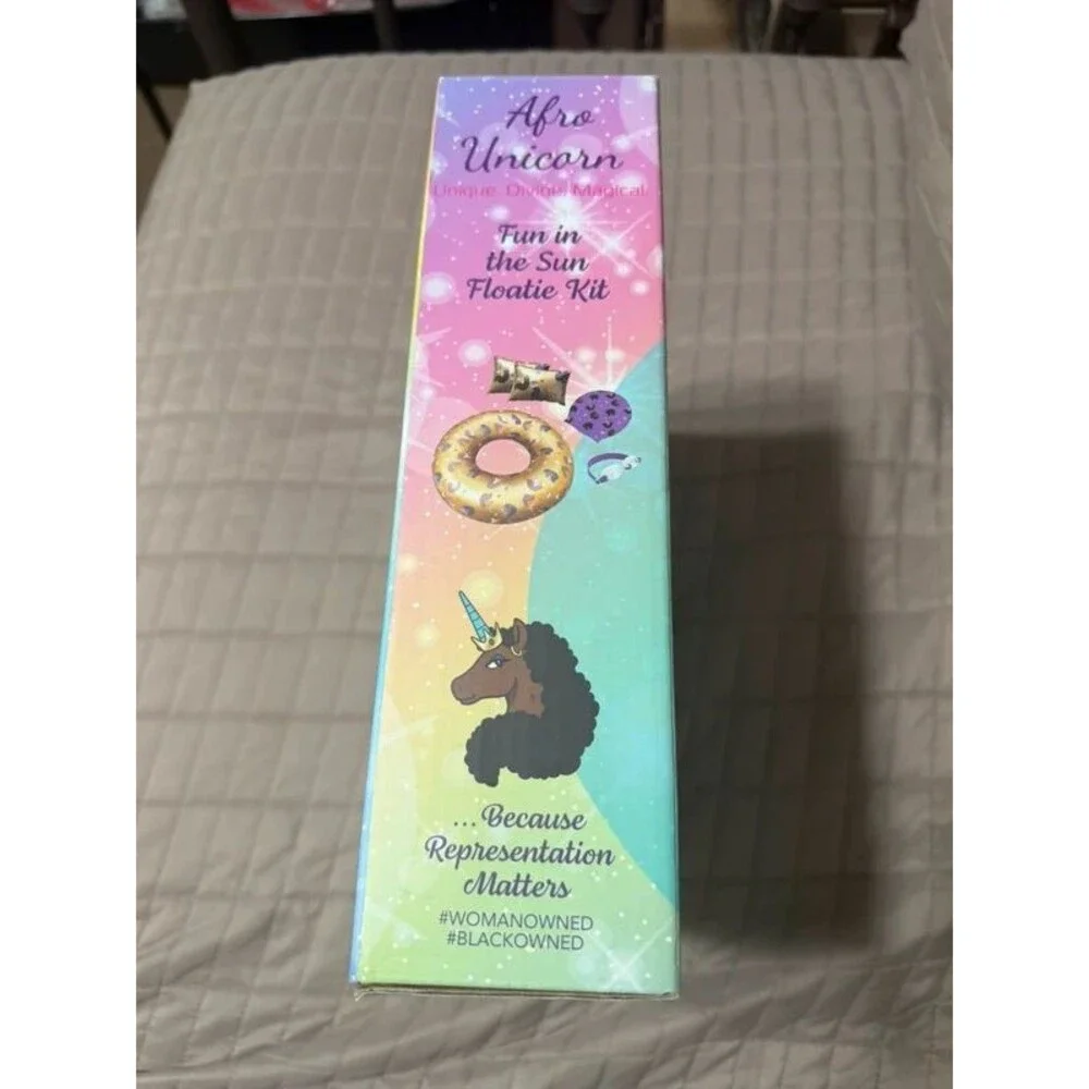 Afro Unicorn Fun in the Sun Floatie Kit – New Factory Sealed – 5 Piece Set